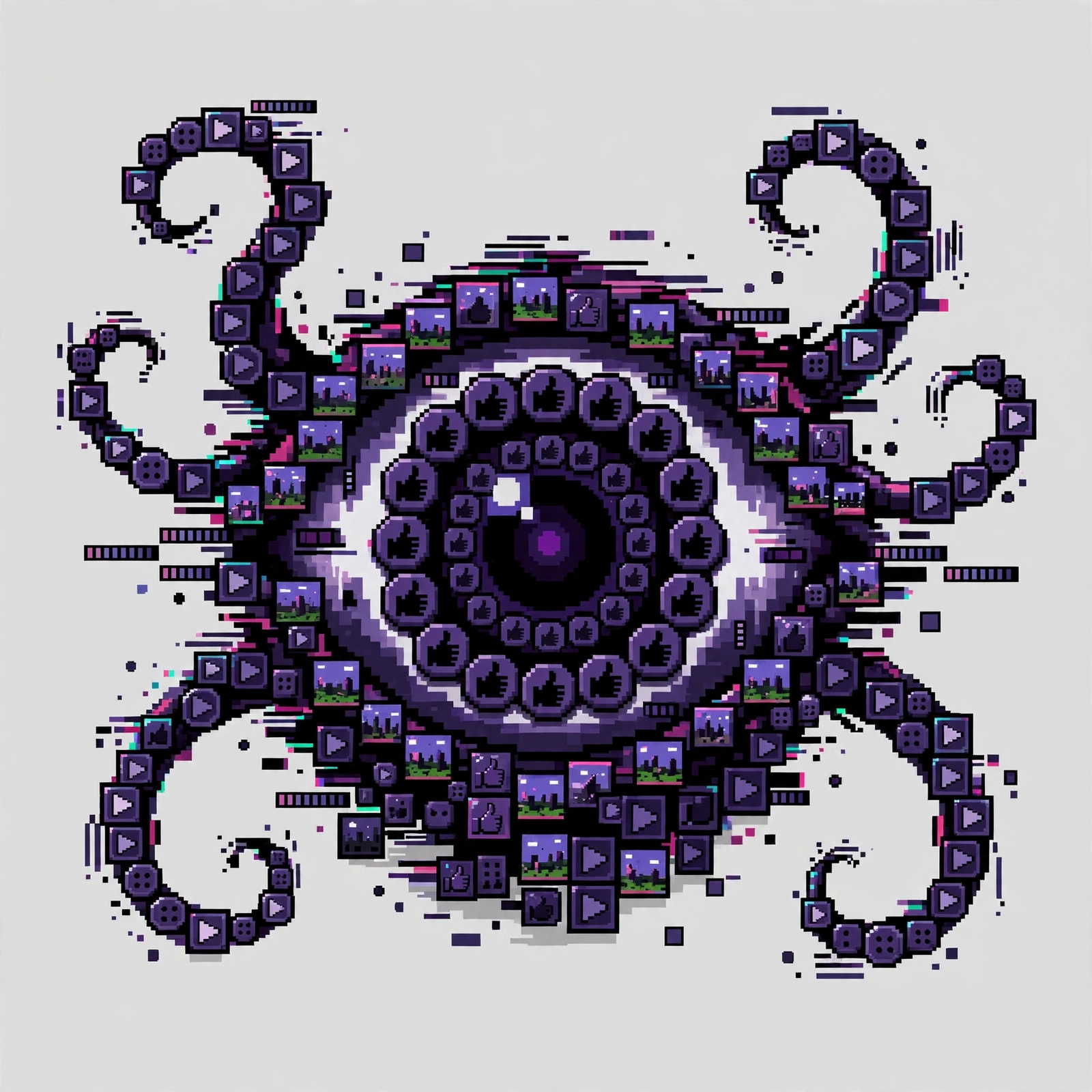 The Algorithm, a 16-bit shadowy eye boss