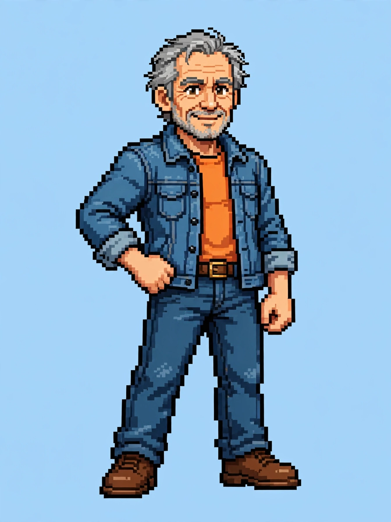 Dave as a 16-bit hero character