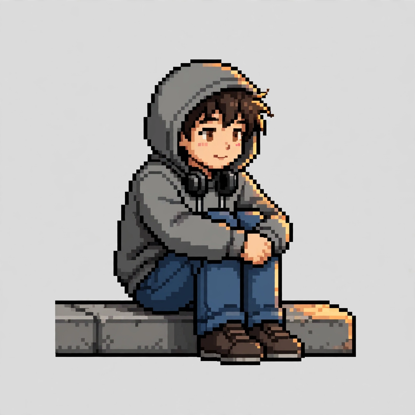 Jalen as a 16-bit quiet kid character