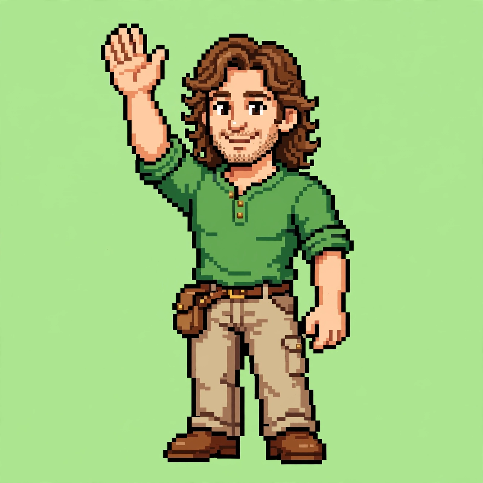 Mike as a 16-bit sidekick character